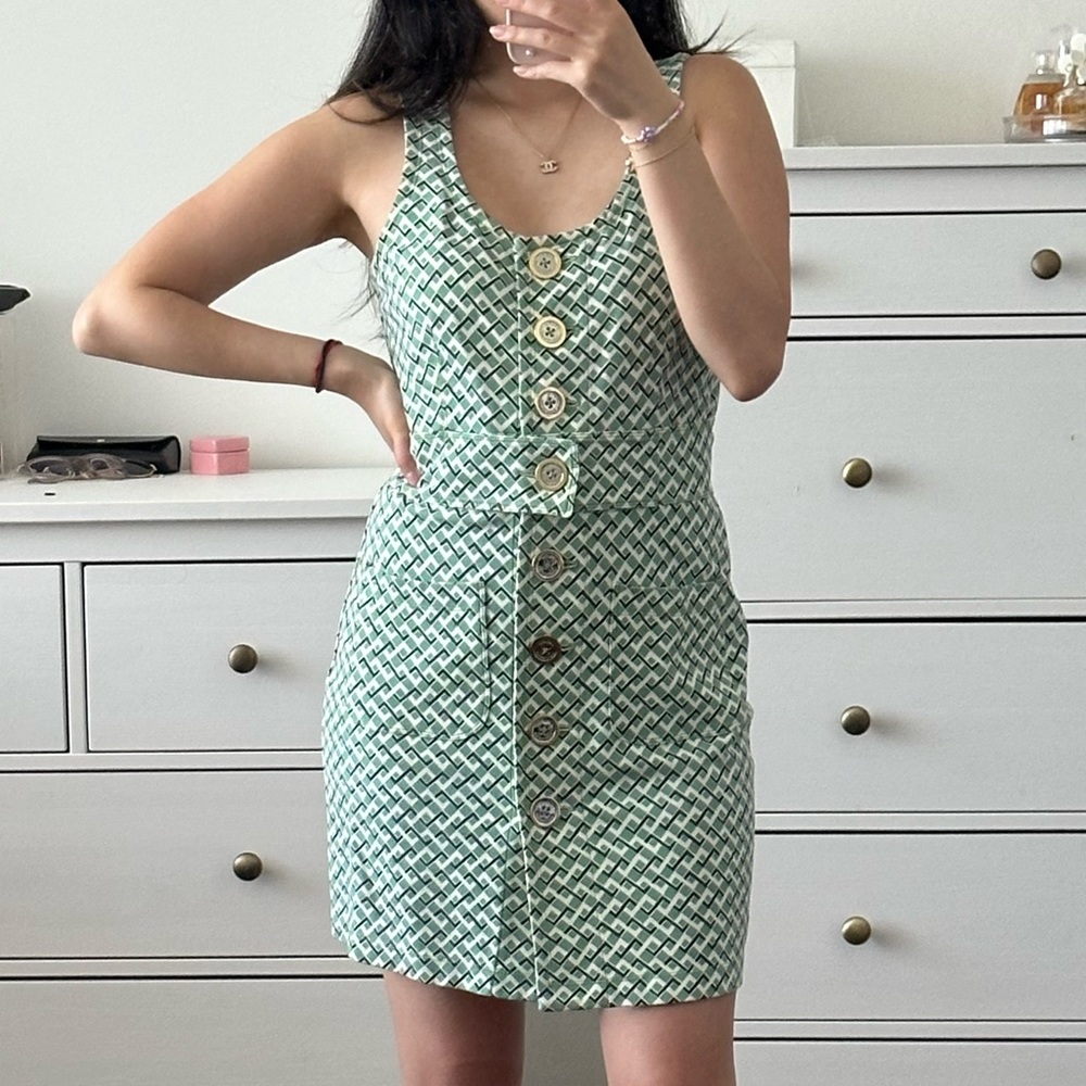 NWT Juicy Couture retro print button dress